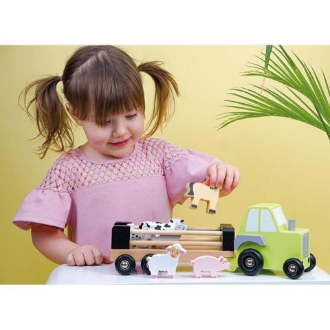 Drewniany traktor ze zwierzętami Jabadabado Drewniany traktor ze zwierzętami Jabadabado
