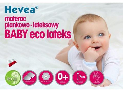 Materac z lateksem Hevea Baby Eco Lateks 140x70 (Medica) Materac z lateksem Hevea Baby Eco Lateks 140x70 (Medica)