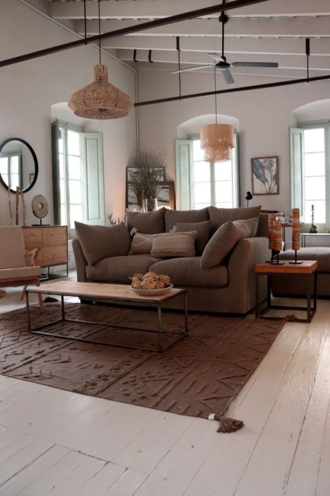 Dywan bawełniany Tribu Soil Brown S 120x160 cm Lorena Canals Dywan bawełniany Tribu Soil Brown S 120x160 cm Lorena Canals