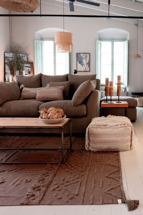 Dywan bawełniany Tribu Soil Brown S 120x160 cm Lorena Canals Dywan bawełniany Tribu Soil Brown S 120x160 cm Lorena Canals
