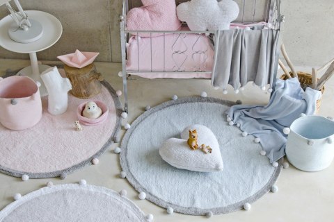 Lorena Canals Dywan bawełniany BUBBLY Soft Blue Ø 120 cm Lorena Canals Dywan bawełniany BUBBLY Soft Blue Ø 120 cm