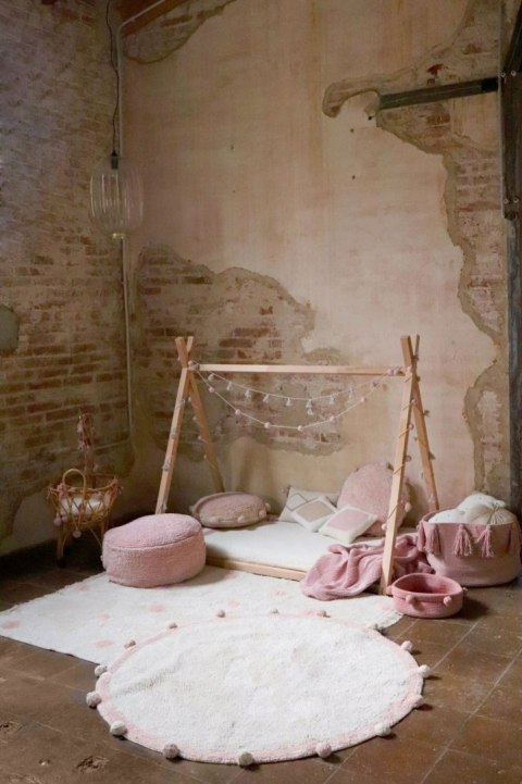 Lorena Canals Dywan bawełniany Bubbly Vintage Nude Ø 120 cm Lorena Canals Dywan bawełniany Bubbly Vintage Nude Ø 120 cm