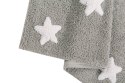 Lorena Canals Dywan bawełniany Grey Stars White 120 x 160 cm