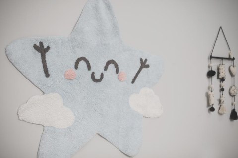 Lorena Canals Dywan bawełniany Happy Star, Mr Wonderful & Lorena Canals Ø 120 cm Lorena Canals Dywan bawełniany Happy Star, Mr Wonderful & Lorena Canals Ø 120 cm