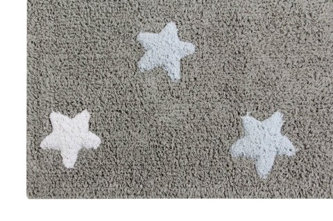Lorena Canals Dywan bawełniany Tricolor Star Gris/Azul 120 x 160 cm Lorena Canals Dywan bawełniany Tricolor Star Gris/Azul 120 x 160 cm