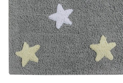 Lorena Canals Dywan bawełniany Tricolor Star Gris/Azul 120 x 160 cm Lorena Canals Dywan bawełniany Tricolor Star Gris/Azul 120 x 160 cm