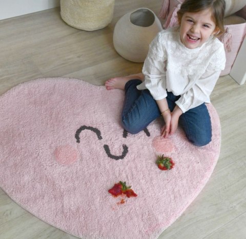 Lorena Canals Dywan bawełniany Happy Heart, Mr Wonderful & Lorena Canals 90x105 cm Lorena Canals Dywan bawełniany Happy Heart, Mr Wonderful & Lorena Canals 90x105 cm