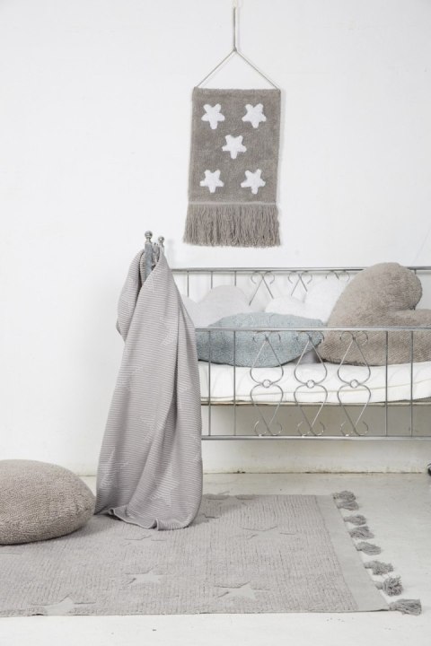 Lorena Canals Dywan bawełniany Hippy Stars Grey 120 x 175 cm Lorena Canals Dywan bawełniany Hippy Stars Grey 120 x 175 cm