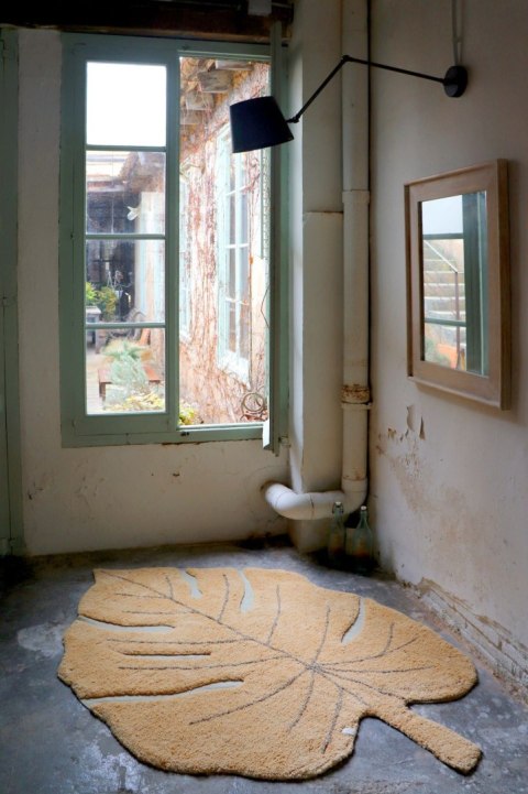 Lorena Canals Dywan bawełniany Monstera Honey 120 x 180 cm Lorena Canals Dywan bawełniany Monstera Honey 120 x 180 cm