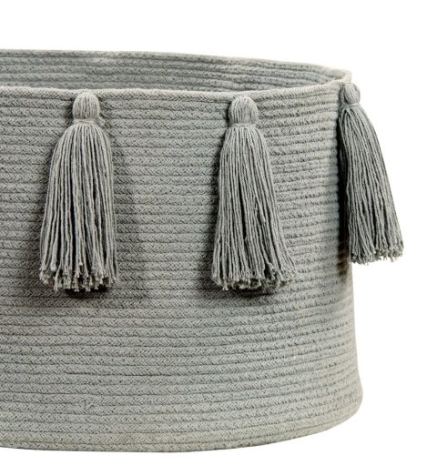 Lorena Canals Kosz dekoracyjny Tassels Light Grey Lorena Canals Kosz dekoracyjny Tassels Light Grey