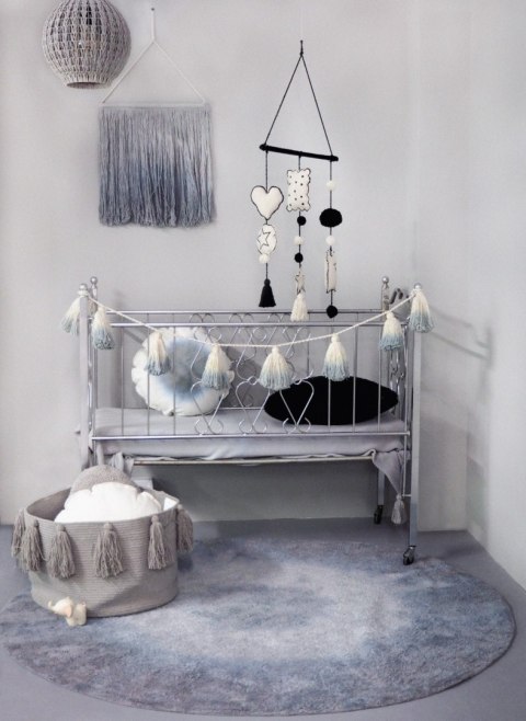 Lorena Canals Kosz dekoracyjny Tassels Light Grey Lorena Canals Kosz dekoracyjny Tassels Light Grey