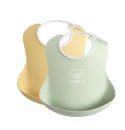 BABYBJORN - 2 śliniaki - Powder Yellow/ Powder Green