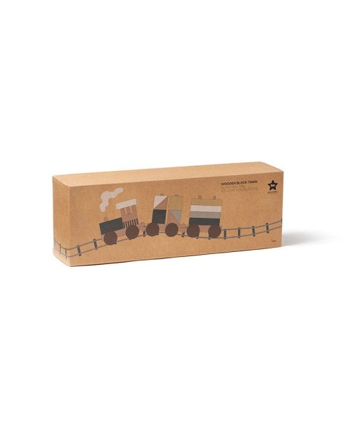 Kid's Concept - Pociąg z klockami do ciągnięcia natural Kid's Concept - Pociąg z klockami do ciągnięcia natural
