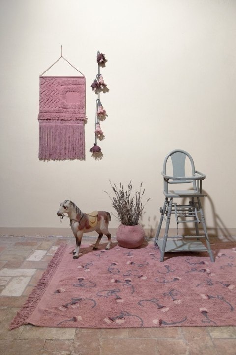 Lorena Canals Dywan bawełniany English Garden Ash Rose 140 x 210 cm Lorena Canals Dywan bawełniany English Garden Ash Rose 140 x 210 cm