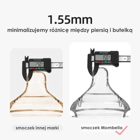 Mombella Szklana Butelka dla Niemowlaka Antykolkowa Classic 180ml Mombella Szklana Butelka dla Niemowlaka Antykolkowa Classic 180ml