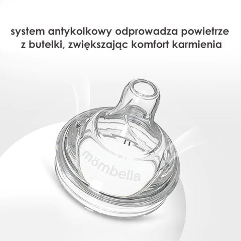 Mombella Szklana Butelka dla Niemowlaka Antykolkowa Classic 180ml Mombella Szklana Butelka dla Niemowlaka Antykolkowa Classic 180ml