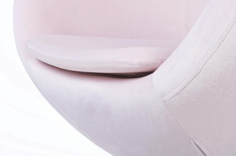 Fotel EGG SZEROKI VELVET jasny róż.30 - welur, podstawa stal Fotel EGG SZEROKI VELVET jasny róż.30 - welur, podstawa stal