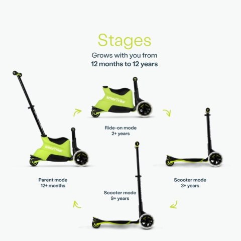 SmarTrike - Hulajnoga 4w1- Xtend Ride-on - Lime SmarTrike - Hulajnoga 4w1- Xtend Ride-on - Lime