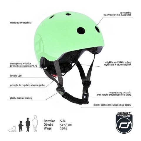 SCOOTANDRIDE - Kask S-M dla dzieci 3+ Kiwi SCOOTANDRIDE - Kask S-M dla dzieci 3+ Kiwi