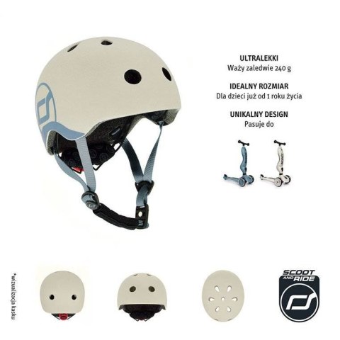 SCOOTANDRIDE - Kask XXS-S dla dzieci 1-5 lat Ash SCOOTANDRIDE - Kask XXS-S dla dzieci 1-5 lat Ash