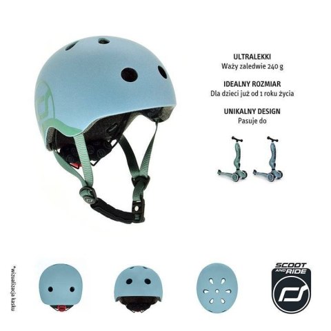 SCOOTANDRIDE - Kask XXS-S dla dzieci 1-5 lat Steel SCOOTANDRIDE - Kask XXS-S dla dzieci 1-5 lat Steel