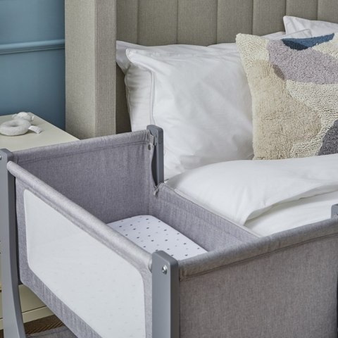 Shnuggle Łóżeczko Dostawne Air Lite Bedside Crib Grey Shnuggle Łóżeczko Dostawne Air Lite Bedside Crib Grey