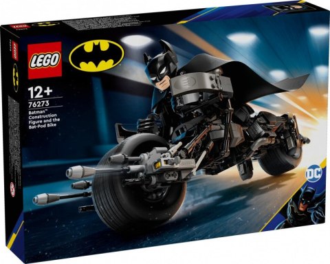 LEGO Klocki Super Heroes 76273 Figurka Batmana do zbudowania i batcykl