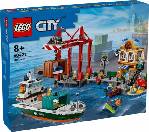 LEGO Klocki City 60422 Nadmorski port ze statkiem towarowym