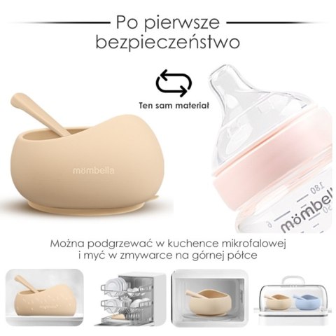 Mombella Miseczka z Przyssawką i Łyżeczka Light Blue Mombella Miseczka z Przyssawką i Łyżeczka Light Blue