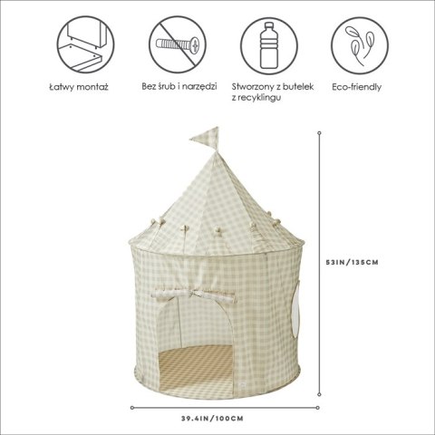 3 Sprouts Namiot dla Dzieci Recycled Gingham Beige 3 Sprouts Namiot dla Dzieci Recycled Gingham Beige