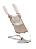 BABYBJORN - poszycie do leżaczka Balance Soft Szary Beż/Biały, Mesh