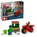 LEGO Klocki Marvel Super Heroes 76287 Iron Man z motocyklem i Hulk