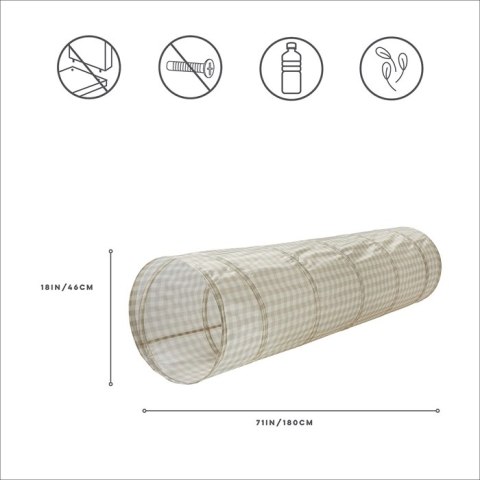 3 Sprouts Tunel do Zabawy Gingham Beige 3 Sprouts Tunel do Zabawy Gingham Beige