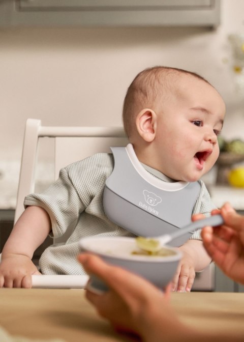 BABYBJORN - Zestaw do karmienia 3 szt. - Light Grey BABYBJORN - Zestaw do karmienia 3 szt. - Light Grey