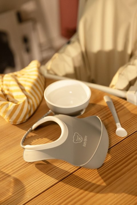 BABYBJORN - Zestaw do karmienia 3 szt. - Light Grey BABYBJORN - Zestaw do karmienia 3 szt. - Light Grey
