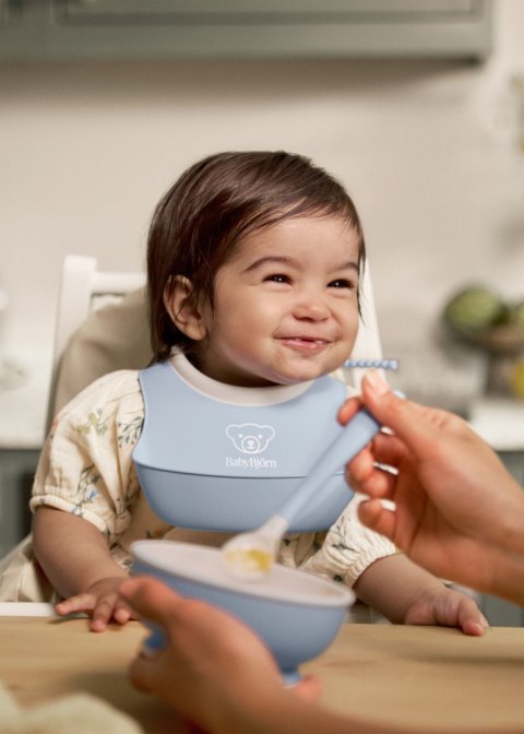 BABYBJORN - Zestaw do karmienia 3 szt. - Powder Blue BABYBJORN - Zestaw do karmienia 3 szt. - Powder Blue