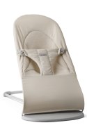 BABYBJORN - leżaczek BALANCE SOFT WOVEN/JERSEY Tri Fabric, Jasny Beż + zabawka do leżaczka - Googly Eyes