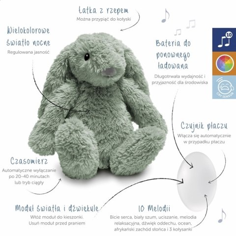 Zazu RO Szumiąca Lampka Nocna Królik Sage Zazu RO Szumiąca Lampka Nocna Królik Sage
