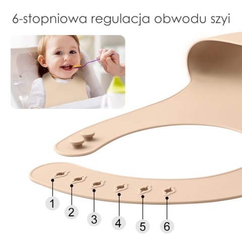 Mombella Silikonowy Śliniak z Kieszonką Light Blue Mombella Silikonowy Śliniak z Kieszonką Light Blue