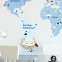 Naklejka na ścianę, mapa świata - ice cold Naklejka na ścianę, mapa świata - ice cold