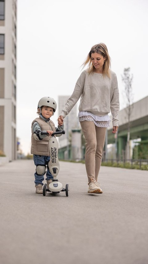 SCOOTANDRIDE - Zestaw ochraniaczy dla dzieci XXS Ash SCOOTANDRIDE - Zestaw ochraniaczy dla dzieci XXS Ash