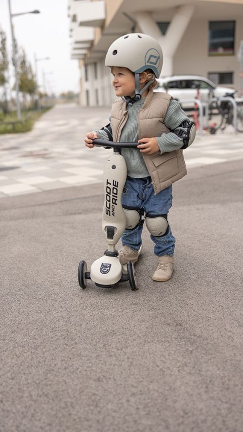 SCOOTANDRIDE - Zestaw ochraniaczy dla dzieci XXS Ash SCOOTANDRIDE - Zestaw ochraniaczy dla dzieci XXS Ash