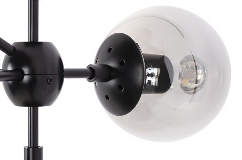 Lampa wisząca PLANETARIO 10 czarna - klosze dymione Lampa wisząca PLANETARIO 10 czarna - klosze dymione