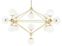 Lampa wisząca PLANETARIO 15 GOLD złota - klosze szronione Lampa wisząca PLANETARIO 15 GOLD złota - klosze szronione