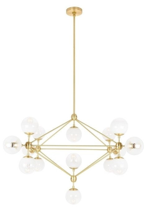 Lampa wisząca PLANETARIO 15 GOLD złota - klosze szronione Lampa wisząca PLANETARIO 15 GOLD złota - klosze szronione