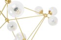 Lampa wisząca PLANETARIO 15 GOLD złota - klosze szronione Lampa wisząca PLANETARIO 15 GOLD złota - klosze szronione
