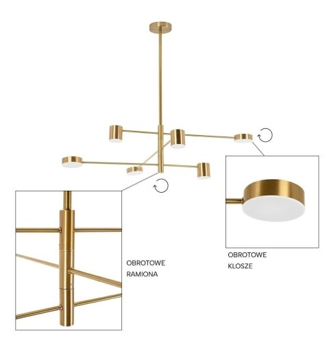 MOOSEE lampa wisząca PIAZETTA złota MOOSEE lampa wisząca PIAZETTA złota