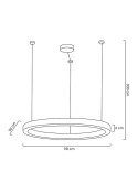 MOOSEE lampa wisząca RING LUXURY 90 złota MOOSEE lampa wisząca RING LUXURY 90 złota