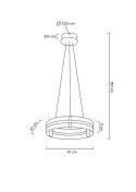 MOOSEE lampa wisząca SATURNUS 47 złota - LED, kryształ, stal szczotkowana MOOSEE lampa wisząca SATURNUS 47 złota - LED, kryształ, stal szczotkowana