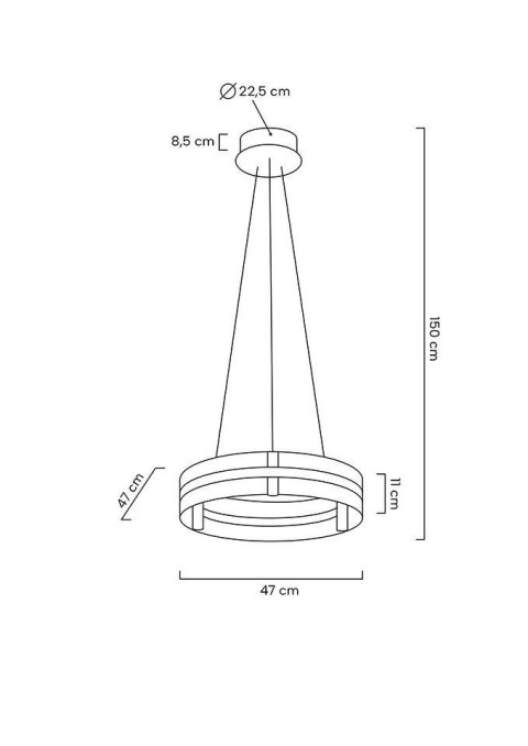 MOOSEE lampa wisząca SATURNUS 47 złota - LED, kryształ, stal szczotkowana MOOSEE lampa wisząca SATURNUS 47 złota - LED, kryształ, stal szczotkowana